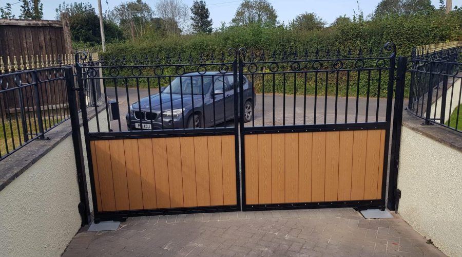 Brown And Black Gate With Car