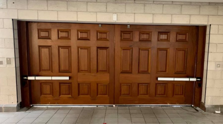 Brown Garage Automatic Door