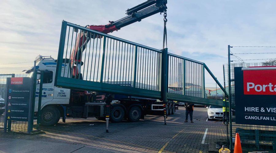 Transporting Gate And Placing It For Company